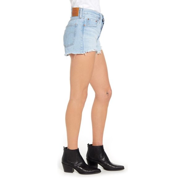 Levi's 501 Original High Rise Button Fly Denim Jean Shorts Women's Size … - Picture 3 of 11